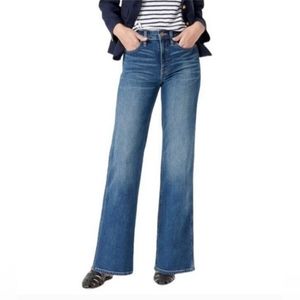 ⭐️BRAND NEW⭐JCREW: High-rise full-length flare jean in white Secret Garden wash